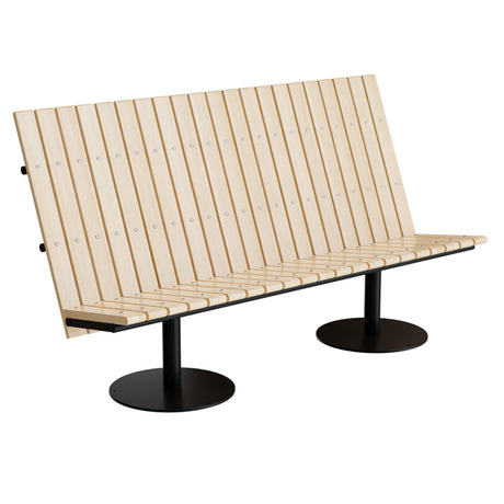 Sofa Cirkum, 3-pers høj, massiv birk, sort understel – image 1