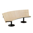 Form o Miljö Sofa Cirkum, 60° buet lav, massiv birk, sort understel – Bænke