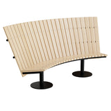 Form o Miljö Sofa Cirkum, 60° buet høj, massiv birk, sort understel – Bænke (billede 1)