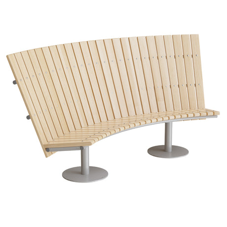 Sofa Cirkum, 60° buet høj, massiv birk, alugråt understel – image 1