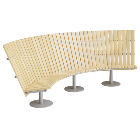 Sofa Cirkum, 90° buet høj, massiv eg, alugråt understel – image 2