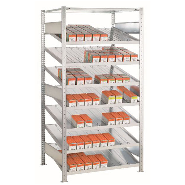 Schulte Lagertechnik Startfag Boltless FIFO-hylde 2000x1000x500mm – Boltless lagerreol (billede 1)