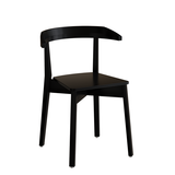 Stol Elin, sortbejdset massiv birk