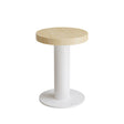 Form o Miljö Taburet Marie, 440 mm, Massiv birk, Hvid stel – Bænke