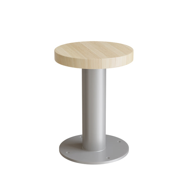 Form o Miljö Taburet Marie, 440 mm, Massiv eg, Alu stel – Bænke