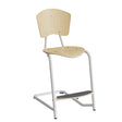 Officely Stol Nian 3479, 570mm, birk finér med hvidt stel og fotplate – Skolestole