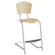 Officely Stol Nian 3479, 630mm, birk finér med hvidt stel og fotplate – Skolestole