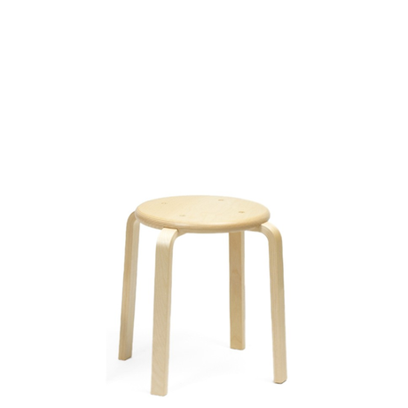 Taburet Rondo i massiv birk, højde 370 mm