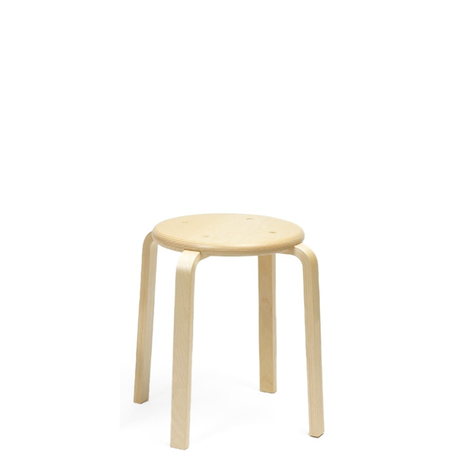 Taburet Rondo i massiv birk, højde 440 mm