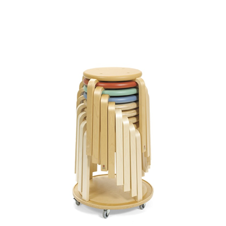 Taburet Rondo i massiv birk, højde 440 mm