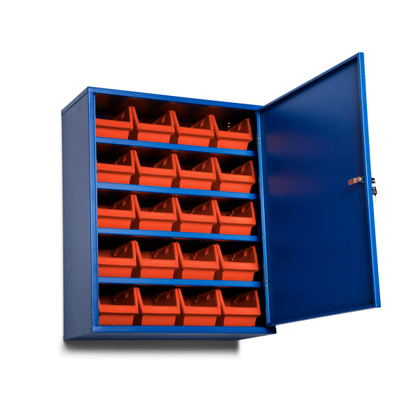 Vægskab 4 hylder 20 kasser 800x660x275 Blå – image 1