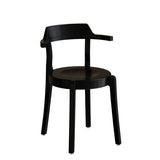 Stol Ruth, sortbejdset massiv birk – image 1