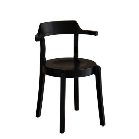 Stol Ruth, sortbejdset massiv birk – image 1