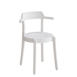 Stol Ruth, hvidbejdset massiv birk med lydabsorbent