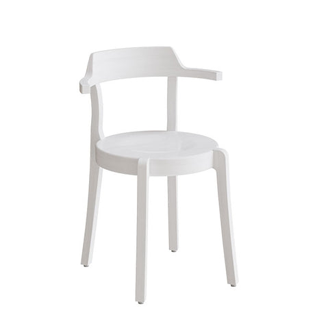 Stol Ruth, hvidbejdset massiv birk med lydabsorbent