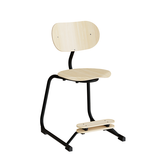 Stol Smile, Birk laminat med sorte ben – image 2