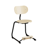 Stol Smile, Birk laminat med sorte ben – image 2