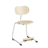 Stol Smile, Birk laminat med hvide ben – image 2