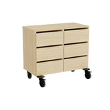 Reol Stig i birk laminat 2½-rum, med hjul