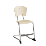 Stol Fyran 3751, Birk laminat, alugrå ben