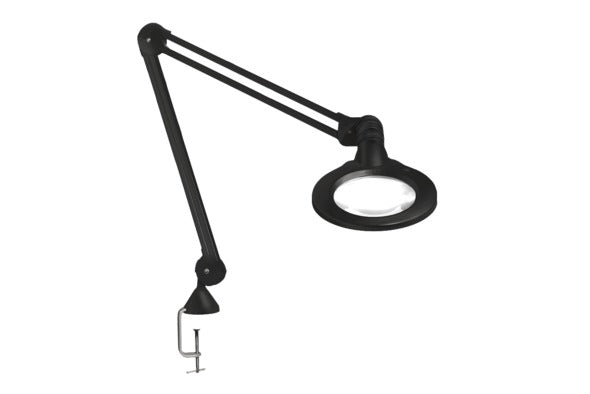 Glamox Luxo Forstørrelseslampe KFM LED ESD 3 diopter, sort – ESD-beskyttelse (billede 1)