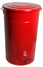 Affaldsbeholder Greger Rød 70L med låg og pedal – image 1