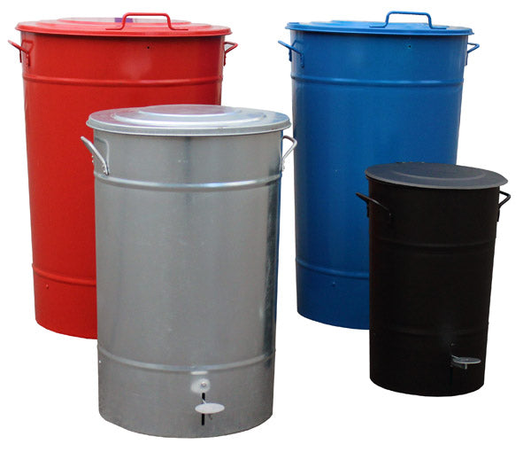 Affaldsbeholder Greger Sort 115L med låg – image 2