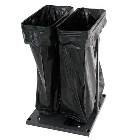 Affaldsstativ til kildesortering Dobbelt 2 x 60L Guran Grå – image 4