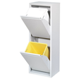 Hykab Kildesorteringsskab metalplade 2x15 L Hvid (billede 1)