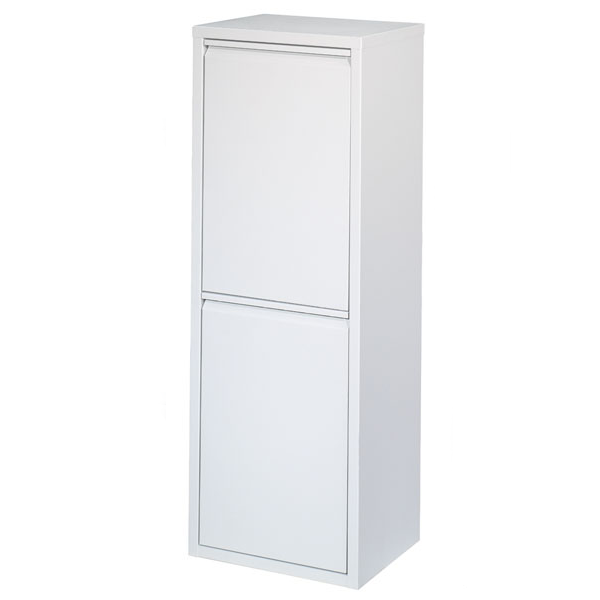 Kildesorteringsskab metalplade 2x15 L Hvid – image 2