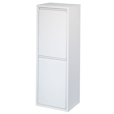 Kildesorteringsskab metalplade 2x15 L Hvid – image 2