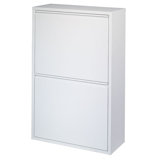 Kildesorteringsskab metalplade 4x15 L Hvid – image 2