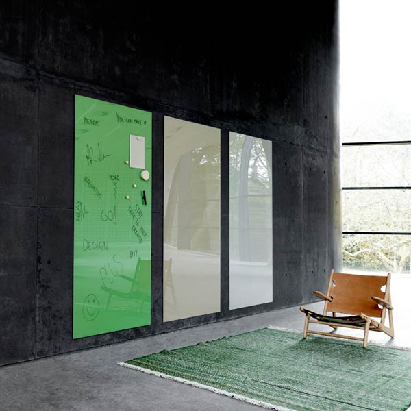 Lintex Glastavle Mood Wall, 2000x1000 mm, Ren hvid – Whiteboards (billede 3)
