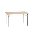 Tranås Skolmöbler Klapbord Axel 427, 1400x800 mm, Birk laminat, Sort stel – Skolemøbler