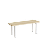 Siddebænk Pausa 550, 1100 mm, birkelaminat, hvidt stel – image 1