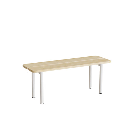 Siddebænk Pausa 550, 1100 mm, birkelaminat, hvidt stel