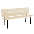 Tranås Skolmöbler Sofa Pausa 551, 1500 mm, birkelaminat, sort stel – Bænke