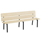 Sofa Pausa 551, 2000 mm, birkelaminat, sort stel – image 1