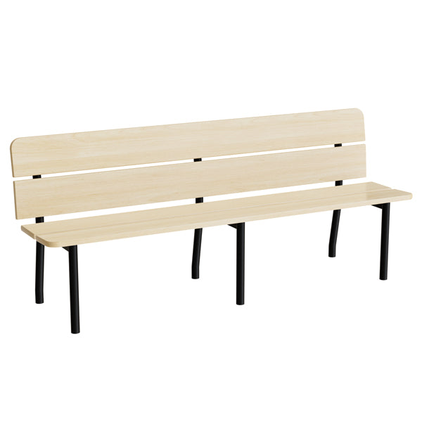 Sofa Pausa 551, 2000 mm, birkelaminat, sort stel – image 1