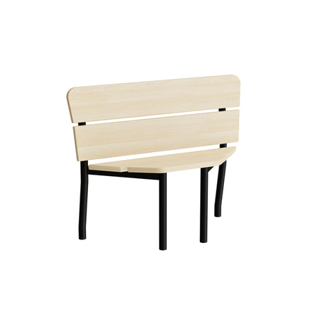 Sofa Pausa 551, hjørne, birkelaminat, sort stel