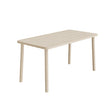 Tranås Skolmöbler Bord Add Wood 590 1400x700 mm Højde 720 mm med hvidpigmenteret eg laminat, massivt træben – Caféborde