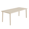 Tranås Skolmöbler Bord Add Wood 590 1800x800 mm Højde 720 mm med hvidpigmenteret eg laminat, massivt træben – Caféborde