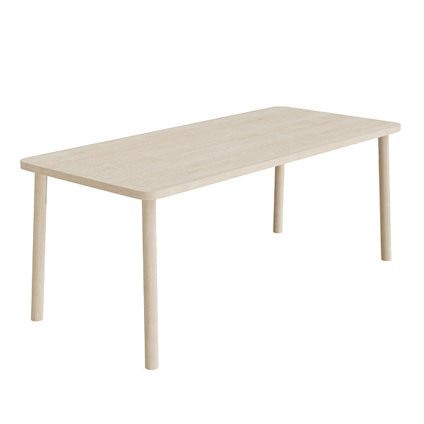 Tranås Skolmöbler Bord Add Wood 590 1800x800 mm Højde 720 mm med hvidpigmenteret eg laminat, massivt træben – Caféborde
