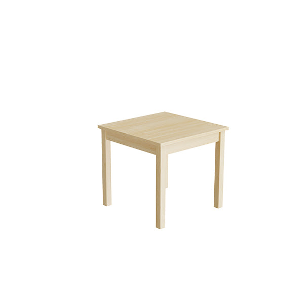 Tranås Skolmöbler Bord Lovis 601, 600x600 mm Højde 550 mm med birk laminat, birk understel – Kantineborde