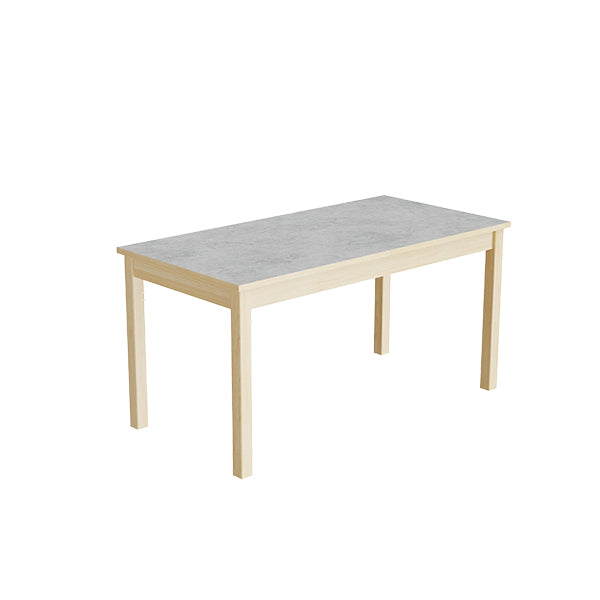 Bord Lovis 601, 1200x600 mm Højde 600 mm med lysegrå linoleum, birk understel