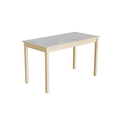 Bord Lovis 601, 1200x600 mm Højde 720 mm med lysegrå linoleum, birk understel