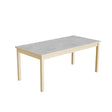 Tranås Skolmöbler Bord Lovis 601, 1400x700 mm Højde 600 mm med lysegrå linoleum, birk understel – Kantineborde