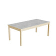 Tranås Skolmöbler Bord Lovis 601, 1400x700 mm Højde 550 mm med lysegrå linoleum, birk understel – Kantineborde