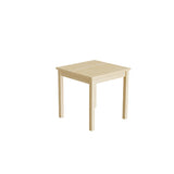 Bord Lovis 601, 600x600 mm Højde 600 mm med lyddæmpende birk laminat, birk understel