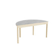 Tranås Skolmöbler Bord Lovis 609, 1200x600 mm Højde 550 mm med lysegrå linoleum, birk understel – Kantineborde